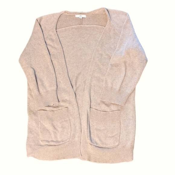 Gap cardigan cashmere blend pink soft pockets open front sz S - Picture 1 of 5